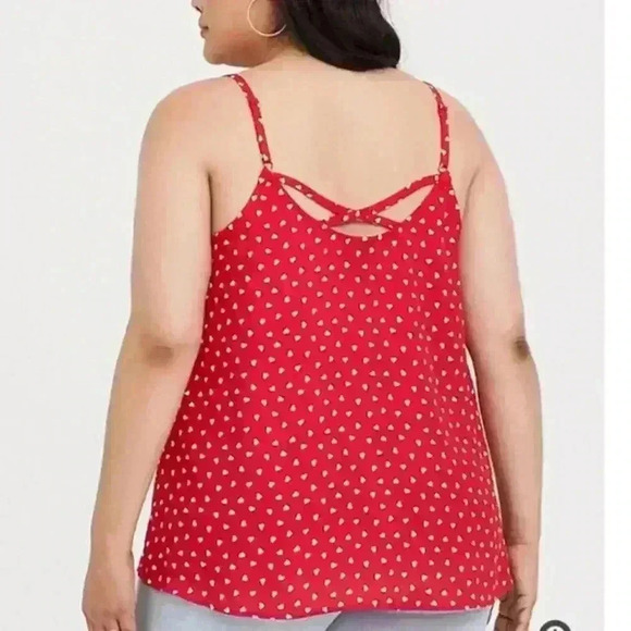 Torrid Red and White Heart Strappy Tank Cami 3 3X 22/24 - Picture 2 of 8